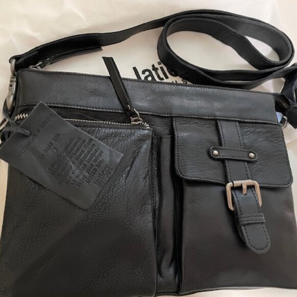 Latico Black Gypsy Leather Crossbody Bag Brand New - Picture 1 of 8